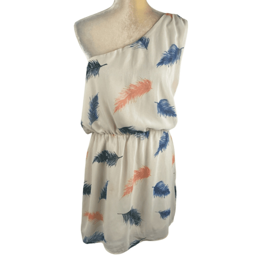 Forever 21 women's cream/peach floral dress size L